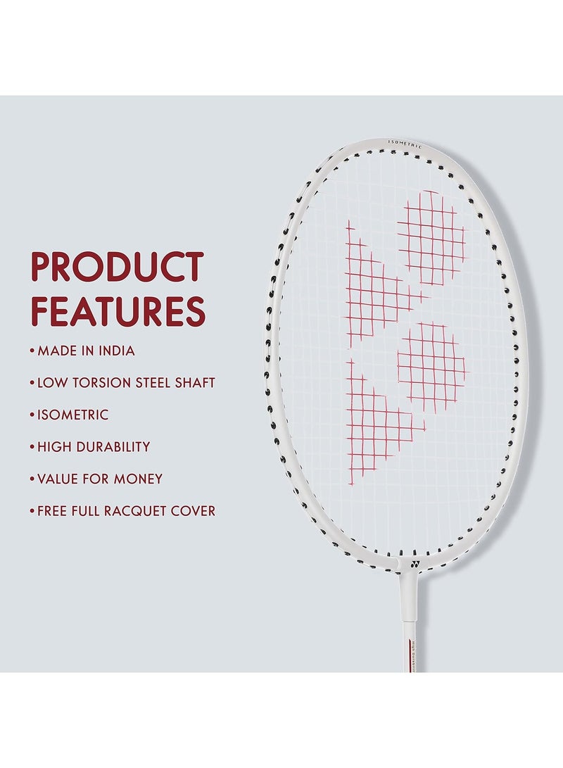 يونيكس مضرب تنس الريشة YONEX GR 303i من الألومنيوم الفضي مع غطاء كامل - Image 2