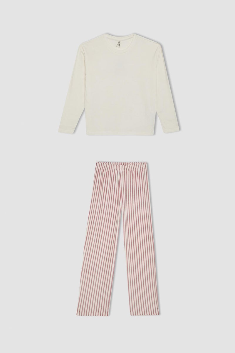 DeFacto Girl Long Sleeve Fleece 2 Piece Pajama Set - Image 4