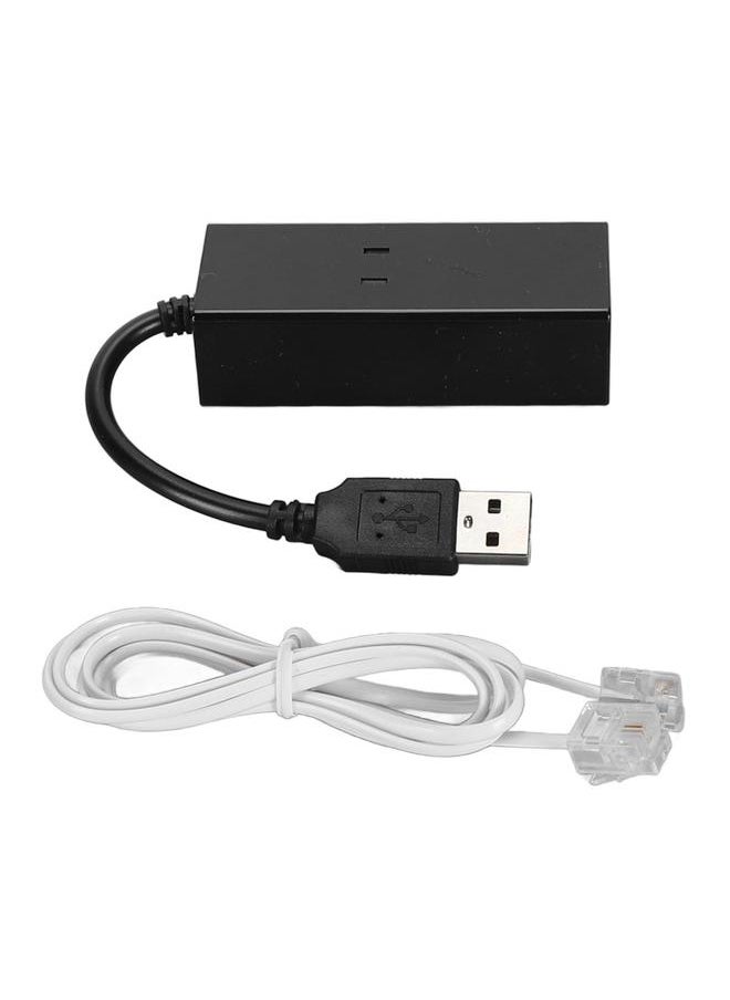 Thoraya - USB 56K External Dial Up Fax Data Modem Plug and Play Computer Laptop Fax Modem for Windows 10 8 7 Vista XP for LINUX - Image 1
