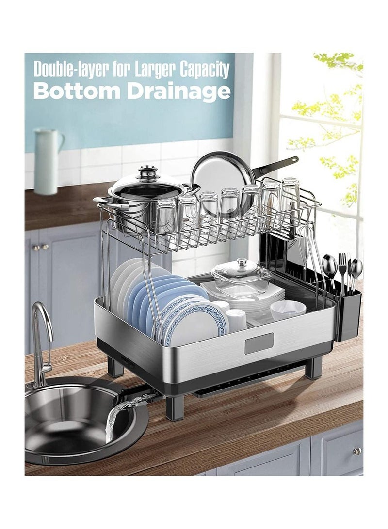 ADVANLUXE Stainless Steel Large Capacity 2 Layer Dish Drying Rack - Image 1