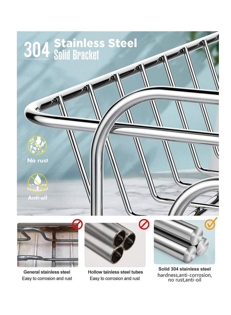 ADVANLUXE Stainless Steel Large Capacity 2 Layer Dish Drying Rack - Image 4