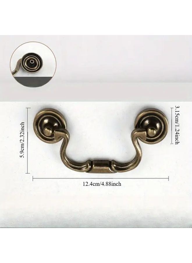 2pcs Antique Bronze Drawer Handles Vintage Cabinet Pulls Swirl Design - Image 3