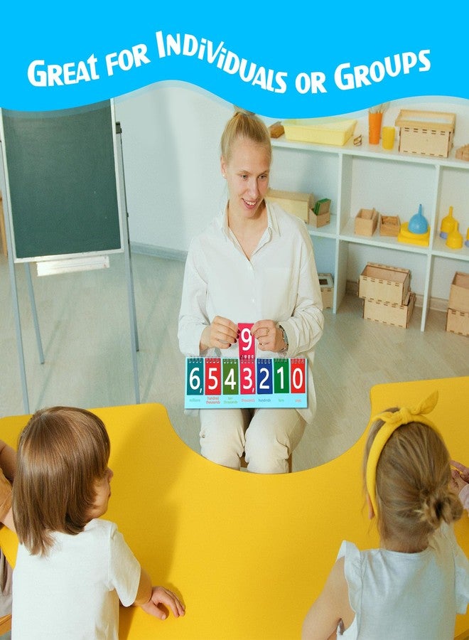 LAIAMER 10 Pack Student Place Value Flip Chart Double-Sided with Whole Numbers and Decimals 1st 2nd 3rd Grade Math Learning Tool to Count by Ones, Tens, Hundreds, Thousands and Millions Classroom Must Haves - Image 5