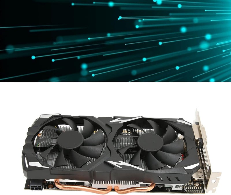 ويوبلز بطاقة رسومات RX 580، سعة 8 جيجابايت GDDR5، 256 بت، مخصصة لألعاب الكمبيوتر الشخصي، مزودة بـ 16 منفذ PCI Express 3.0، و3 منافذ DP وHDMI وDVI، وتدعم دقة 8K، بطاقة رسومات احترافية بمروحتين بتردد 1284/7000 ميجاهرتز، مناسبة لتعدين الإيثيريوم. - Image 5