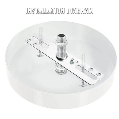 ZOWZEA 4" Ceiling Light Fixture Mounting Bracket Kit, 4Pcs Universal Lamp Crossbar Hardware Set for Chandelier & Wall Lights, Silver - Image 5