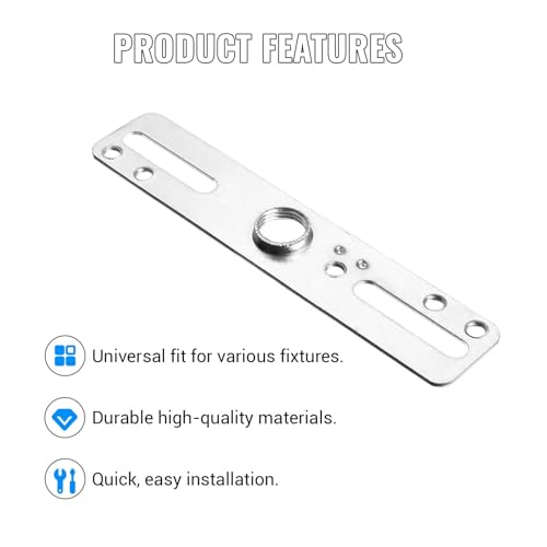 ZOWZEA 4" Ceiling Light Fixture Mounting Bracket Kit, 4Pcs Universal Lamp Crossbar Hardware Set for Chandelier & Wall Lights, Silver - Image 3