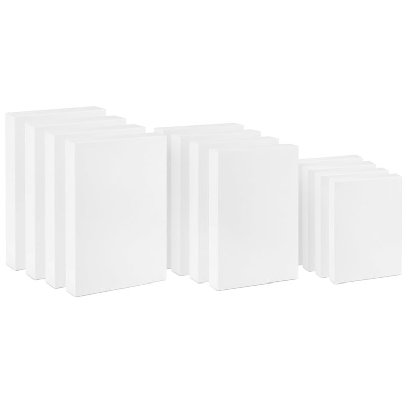 Hallmark White Gift Boxes, Assorted Sizes (12 Boxes with Lids: 4 Small 11", 4 Medium 14", 4 Large 16") for Valentine's Day, Birthdays, Mother's Day, Baby Showers and More - Image 1