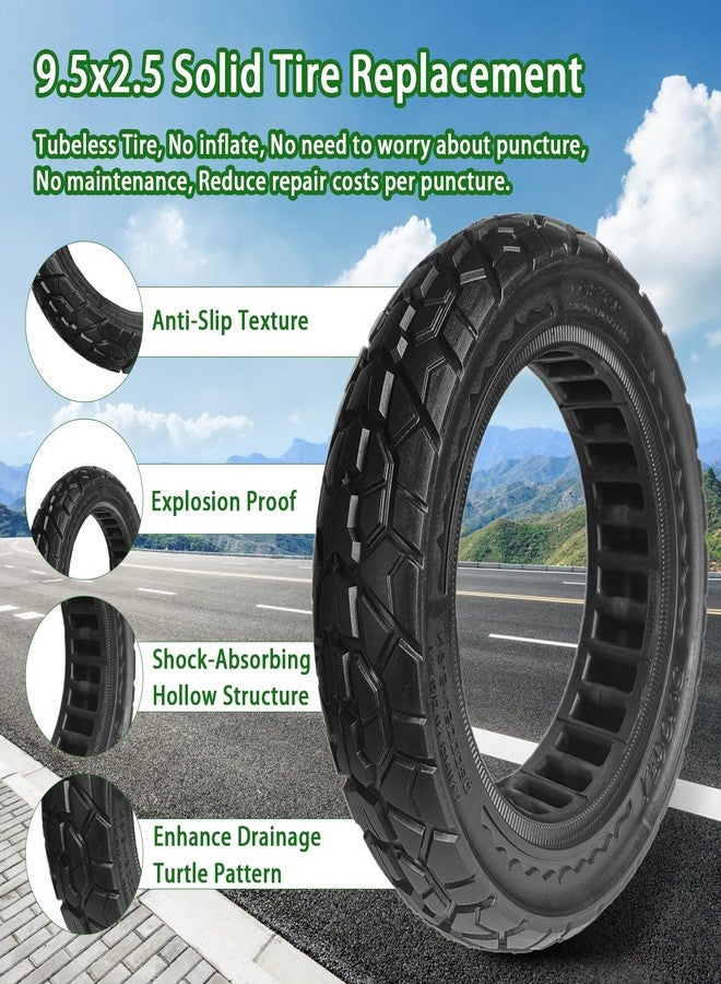 Hromra 1 Pack 9.5 x 2.50 Off-road Solid Tire, 9.5x2.5-6.1 Tires Replacement - Image 4