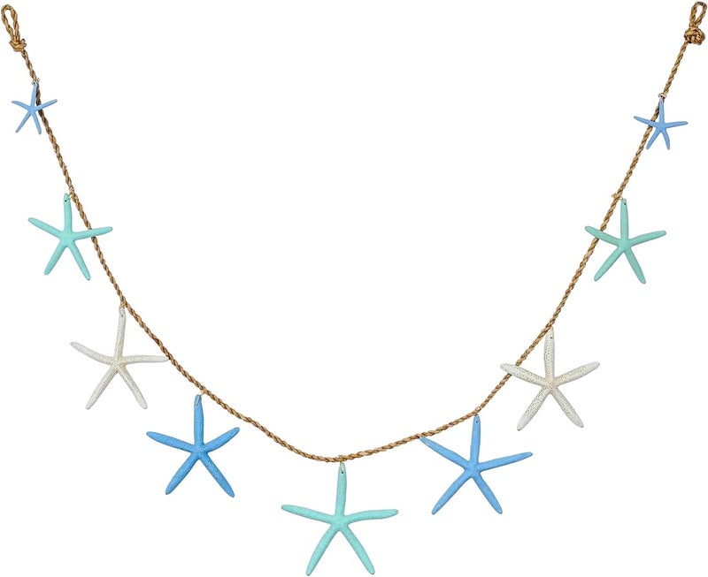 Nautical Crush Trading Nautical Garland  Starfish Blue Green and White Hanging Wall Decoration  Beach Garland for Nautical Decor  Plus Free Nautical Ebook by Joseph Rains
