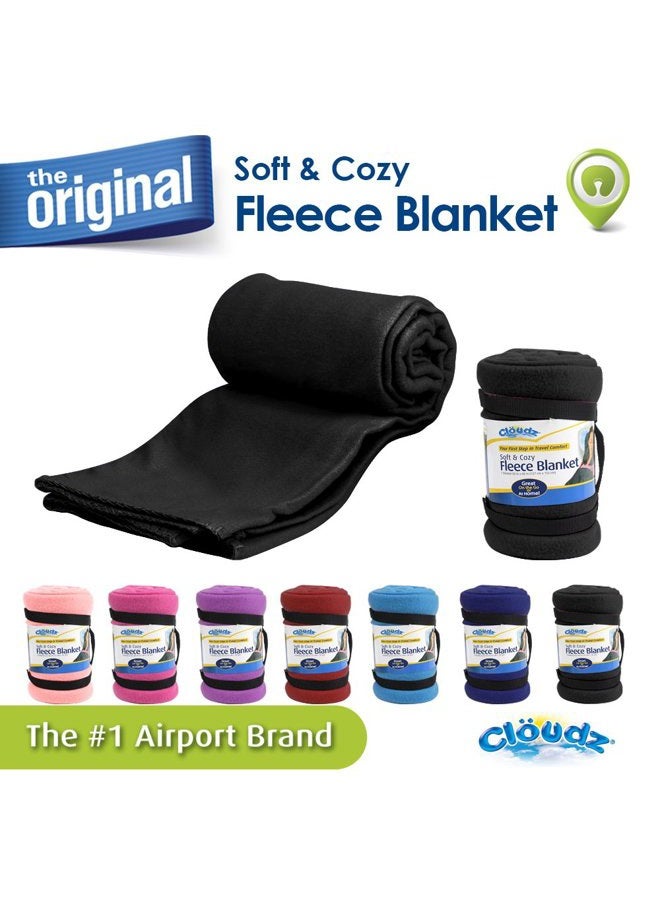 Cloudz Fleece Blanket 50" x 60" Black BLK-937006-CAT - Image 4
