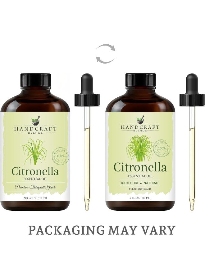 handcraft Blends Handcraft Citronella Essential Oil 100% Pure And Natural Premium Therapeutic Grade With Premium Glass Dropper Huge 4 Fl. Oz  - Image 2