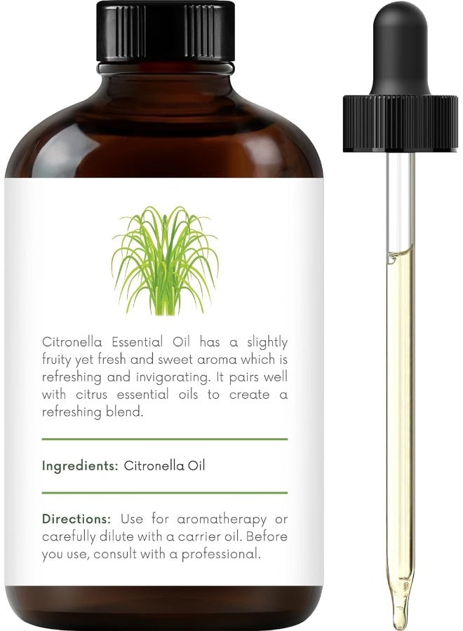handcraft Blends Handcraft Citronella Essential Oil 100% Pure And Natural Premium Therapeutic Grade With Premium Glass Dropper Huge 4 Fl. Oz  - Image 3