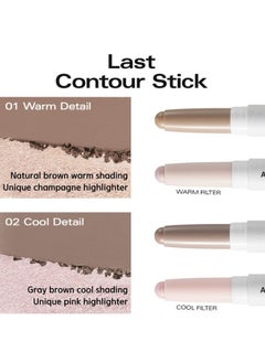 BBI@ BBIA Bbia Last Contour Stick - Dual-Sided Contouring & Highlighting Duo Stick Easy Dual-Ended Natural Contour & Highlight Blendable Buildable Longlasting Korean Face Makeup (02 Cool Detail, Pack Of 1)  - Image 2