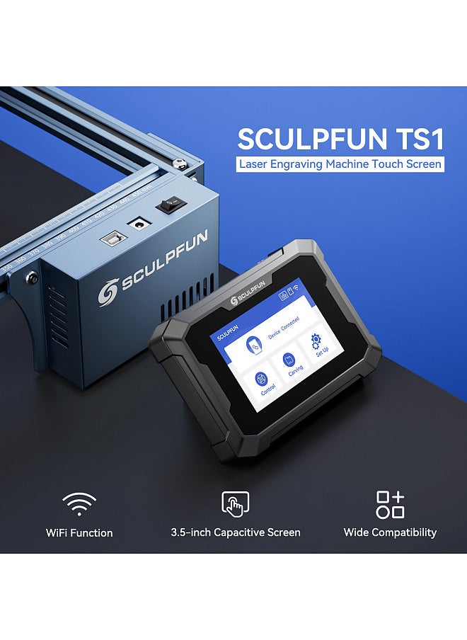 SCULPFUN - TS1 Laser Engraver Touchscreen 3.5-inch Control Terminal Real-time Slicing Function Used with SCULPFUN APP Suitable for Most Laser Engraving Machines - Image 1