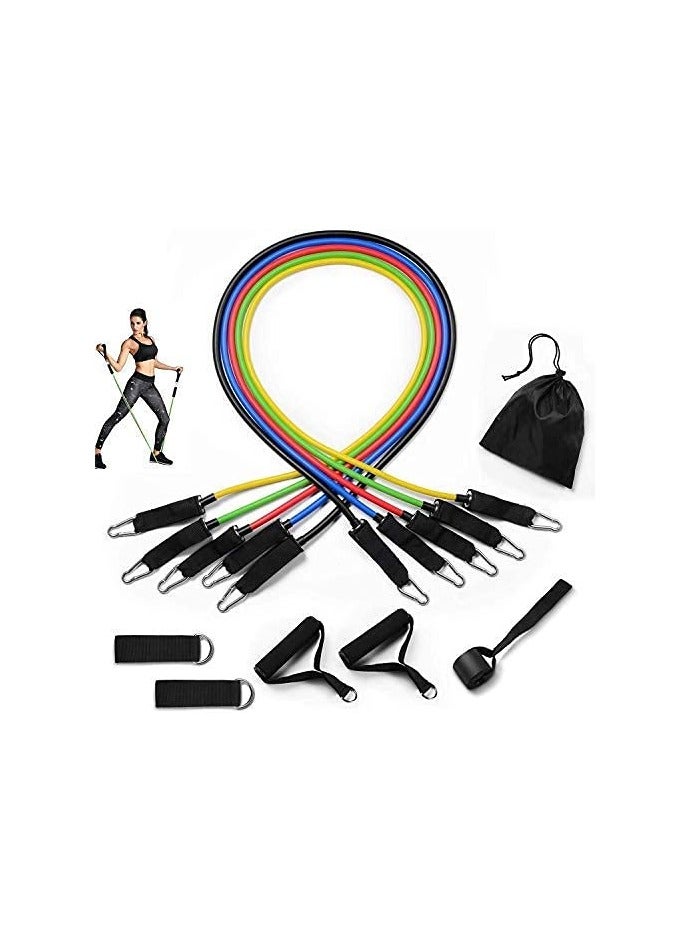 Generic one piece -11pcs-set-pull-rope-fitness-yoga-rubber-loop-tube-latex-tubes-exercises-resistance-bands-excerciser-body-training-workout-1-5728846 - Image 1