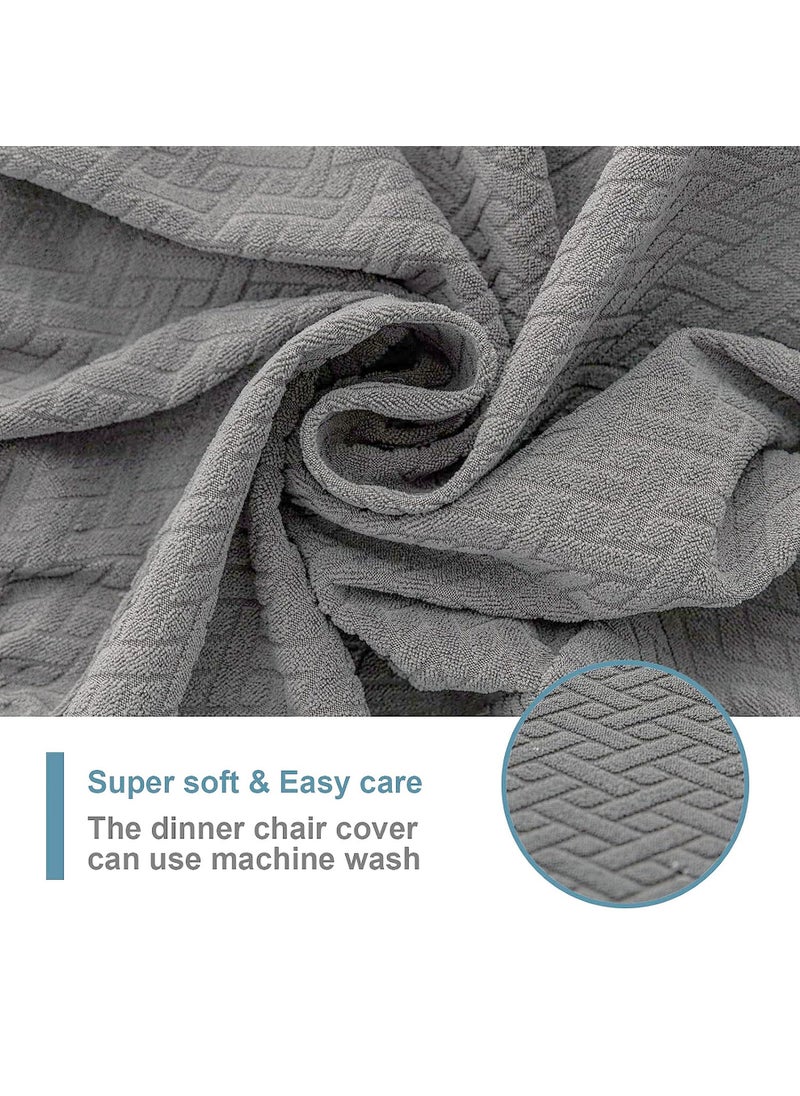 Uwals - 6 PCS Waterproof Seat Covers for Dining Room Chair Covers Waterproof Dining Chair Covers (Dark Gray) - Image 1