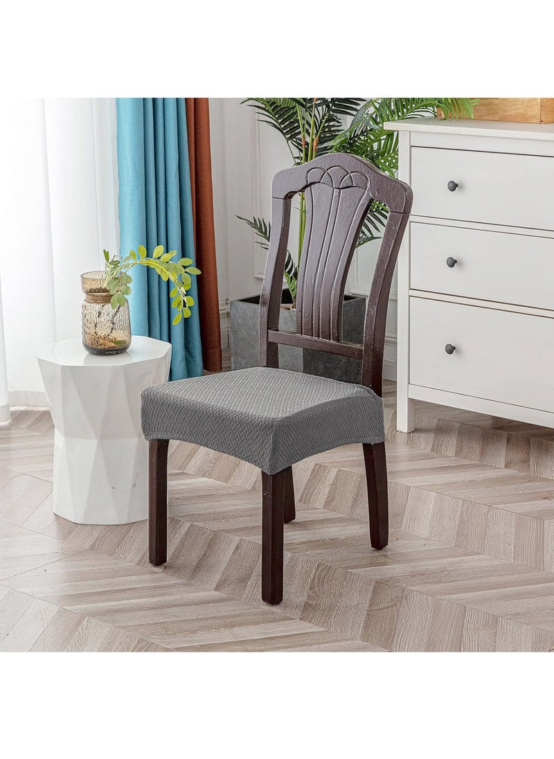 Uwals - 6 PCS Waterproof Seat Covers for Dining Room Chair Covers Waterproof Dining Chair Covers (Dark Gray) - Image 1