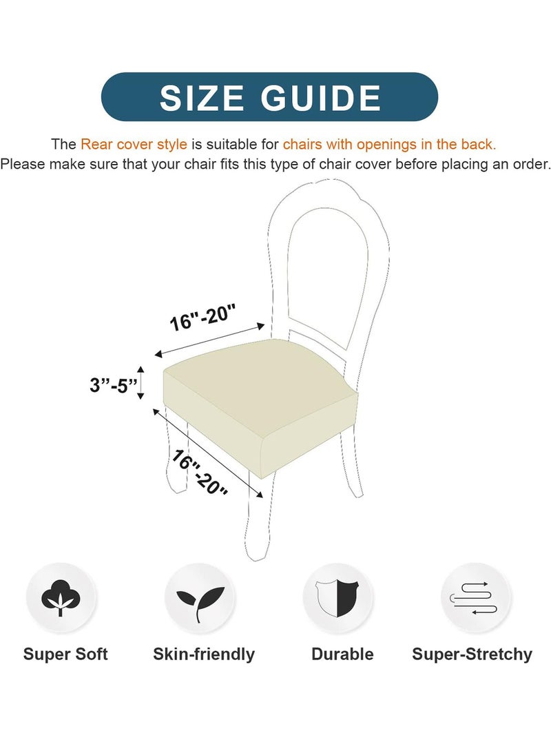 Uwals - 6 PCS Waterproof Seat Covers for Dining Room Chair Covers Waterproof Dining Chair Covers (Dark Gray) - Image 1
