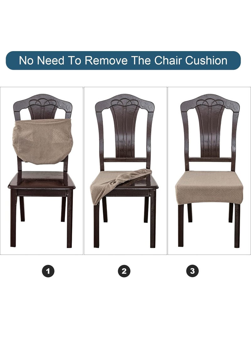 Uwals - 6 PCS Waterproof Seat Covers for Dining Room Chair Covers Waterproof Dining Chair Covers (Dark Gray) - Image 1