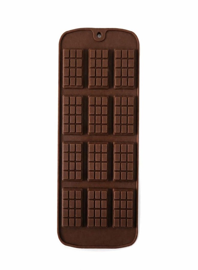 PARVLUXE Silicone Chocolate Mold Tray, 12-Cavity Mini Chocolate Bar Mould, Food Grade Flexible Baking Mold for Chocolate, Candy, Ice Cube, Jelly, DIY Dessert Making, Easy Release & Reusable (PACK - 2) - Image 3