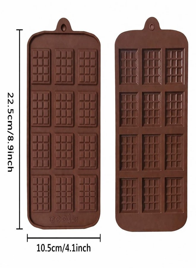 PARVLUXE Silicone Chocolate Mold Tray, 12-Cavity Mini Chocolate Bar Mould, Food Grade Flexible Baking Mold for Chocolate, Candy, Ice Cube, Jelly, DIY Dessert Making, Easy Release & Reusable (PACK - 2) - Image 4