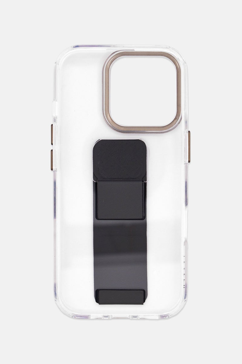 LEVELO iPhone 16 Pro Morphix Clara Grip Stand Protective Case, Transparent - Image 3