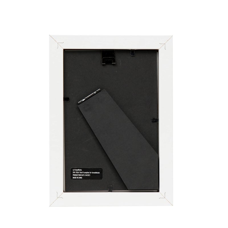 FrameWorks إطار الصورة الأطر 2 -Pack 4x6 أبيض - إطار صور كلاسيكي مع إطار صورة زجاجية مقسى مع إطار ملصق الحواف النظيفة مع إطار شهادة إنهاء أبيض غير لامع - Image 4