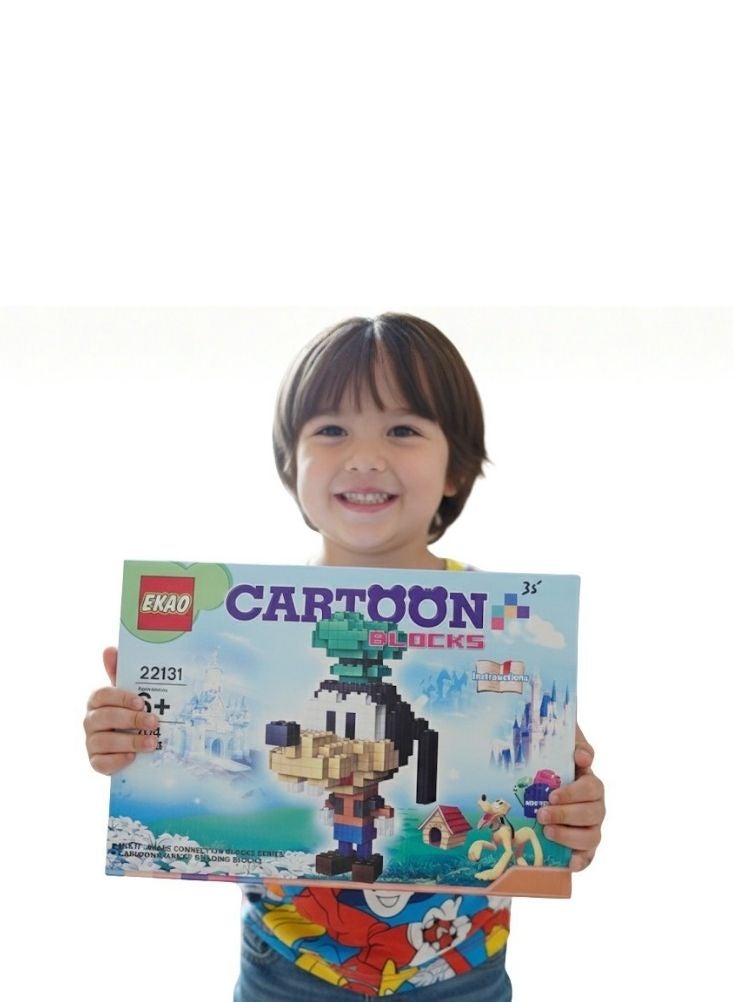 بريميم مجموعة مكعبات بناء شخصيات كرتونية - لعبة بناء إبداعية متعددة الألوان للأطفال من عمر 6 سنوات فما فوق - Image 2