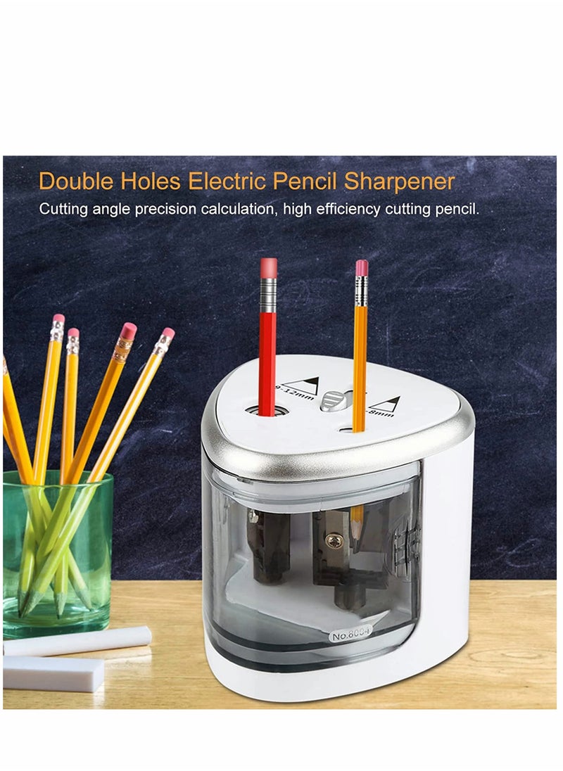 Excefore Electric Pencil Sharpener Auto-Stop Feature and Double Hole Modes, Suitable for Portable Sharpeners of 6-12mm Colored Pencils, Children Artist Adults Office School Home  - Image 2