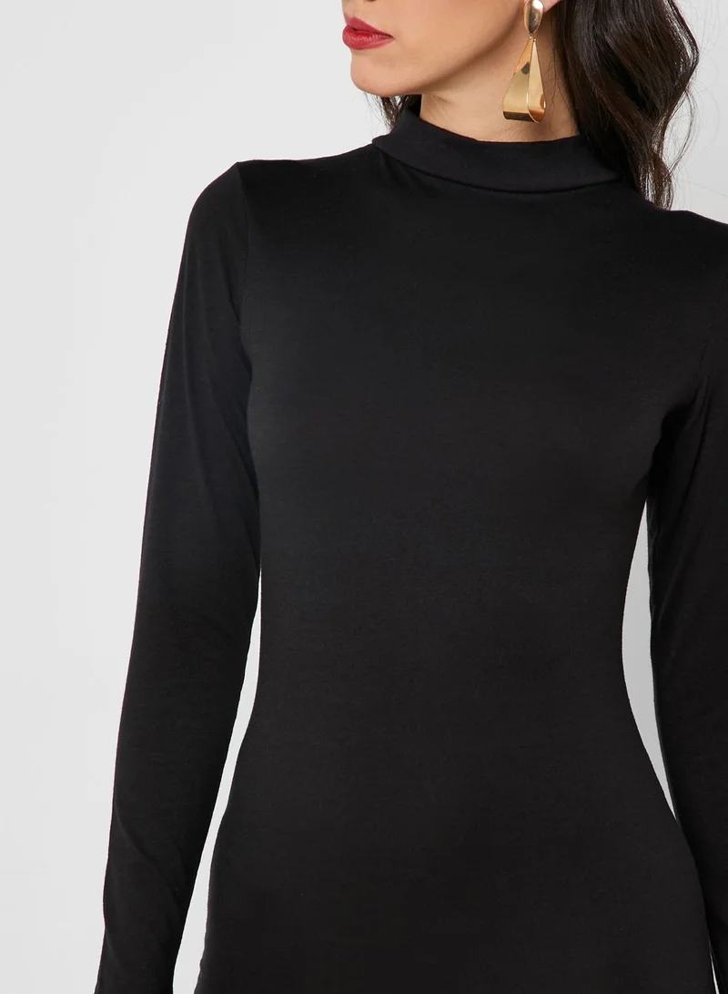Missguided High Neck Bodycon Dress