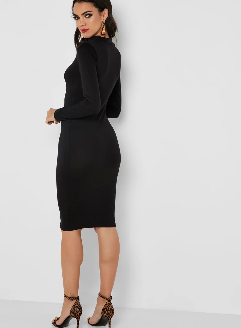 Missguided High Neck Bodycon Dress