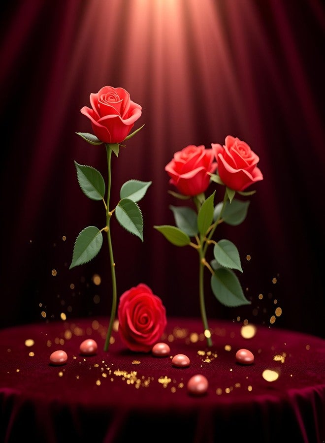 SquarezhenBo 5Pcs Red Magic Rose - Instant Blooming Flower Trick for Close-Up Magic, Collapsible Stage Props, Professional Magician Accessories and Party Illusion Tools - Image 5