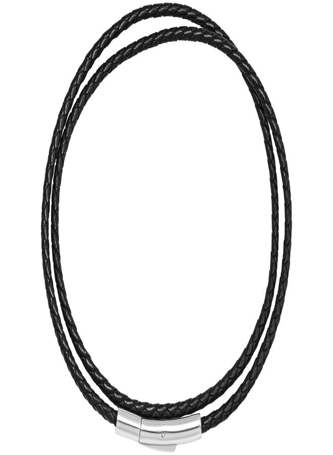 HAQUIL Waterproof Braided Leather Cord Chain Necklace for Pendant, Jewelry Gift for Men and Women - 18inch 2mm - Image 1