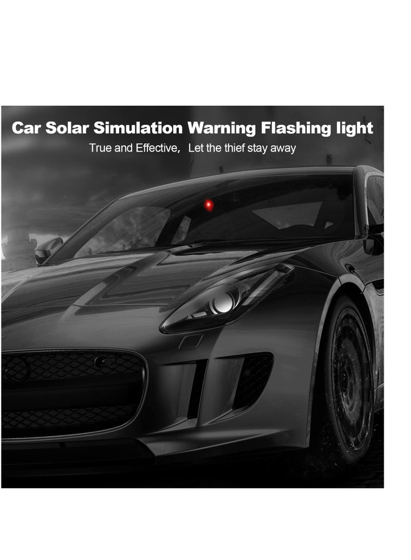 SYOSI 2 Pcs Car Solar Power Simulated Dummy Alarm， Anti-Theft LED Flashing Security Light Fake lamp， with USB Charger Port， car Security Accessories Universal for Most Cars(Blue) - Image 4