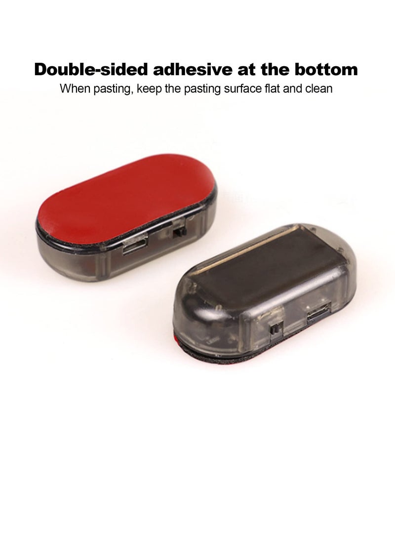 SYOSI 2 Pcs Car Solar Power Simulated Dummy Alarm， Anti-Theft LED Flashing Security Light Fake lamp， with USB Charger Port， car Security Accessories Universal for Most Cars(Blue) - Image 5