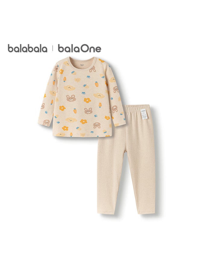 Balabala Girls' Underwear Set 2-piece Children's Autumn Winter Antibacterial Cotton Pajamas - Image 3