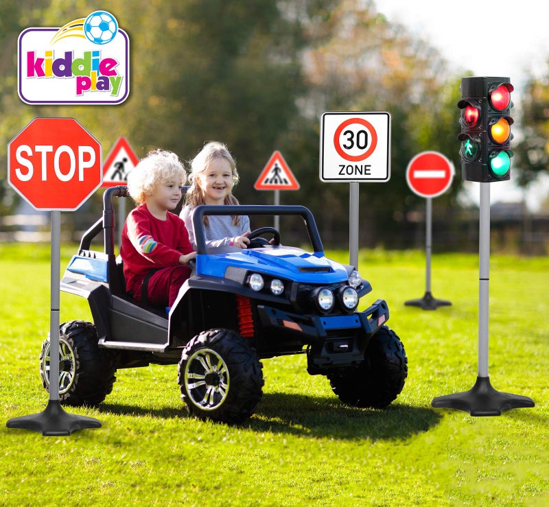 Kiddie Play ألعاب إشارة المرور للأطفال مع 5 لافتات شارع - Image 4