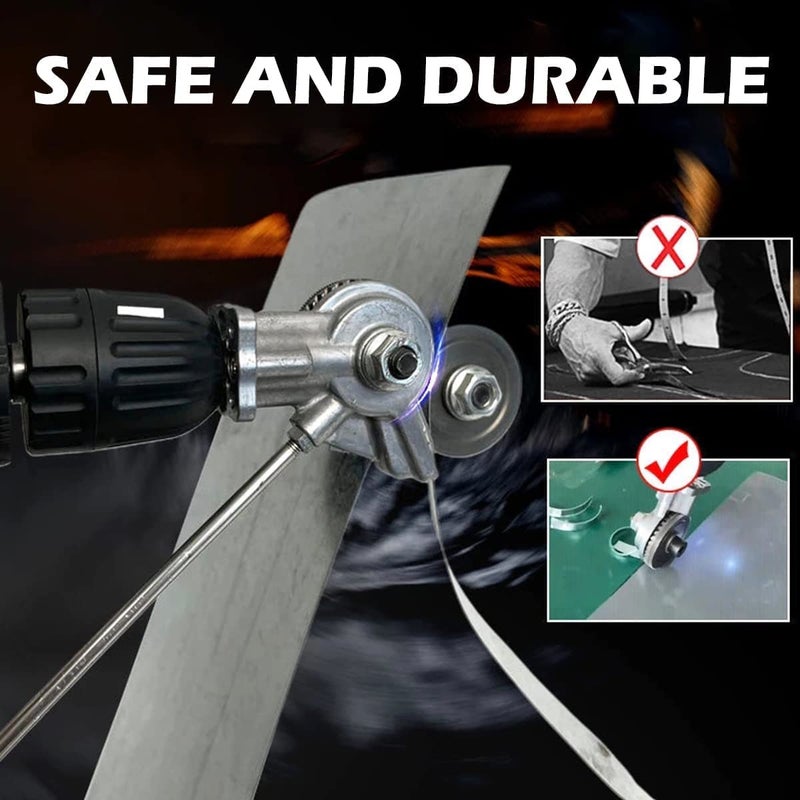 Artnery New Electric Drill Plate Cutter Attachment Double Headed Sheet Metal Nibbler - Image 2