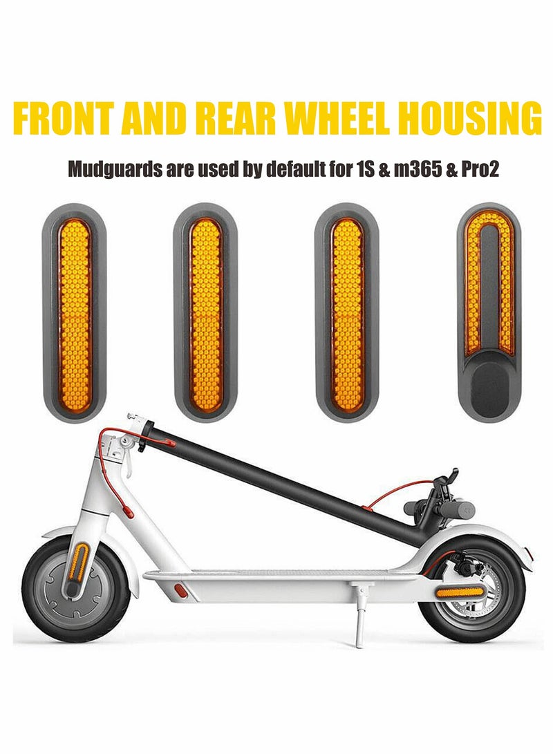 SOLARAE Reflective Rear Wheel Cover for Scooter, Decorative Protective Shell with Reflective Strips and Screws, Compatible with Xiaomi 1S, M365, Pro, and Pro2 Models. - Image 2