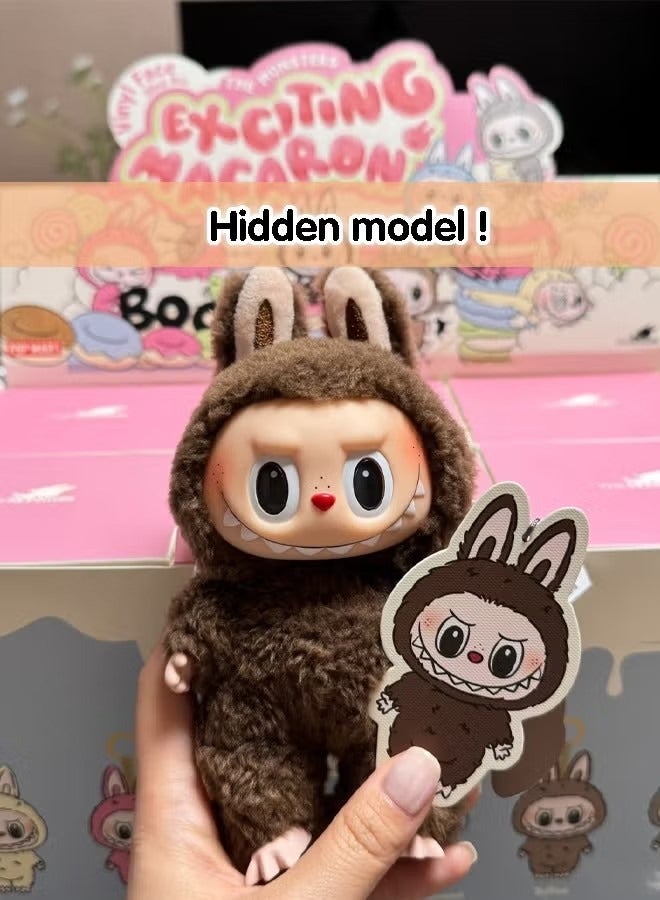 LABUBU LABUBU I Generation Of The Motherland Version Of The Macaron Bubble Series Blind Box Vinyl Doll Plush Doll Gift - Chestnut Cocoa 1pcs - Image 1