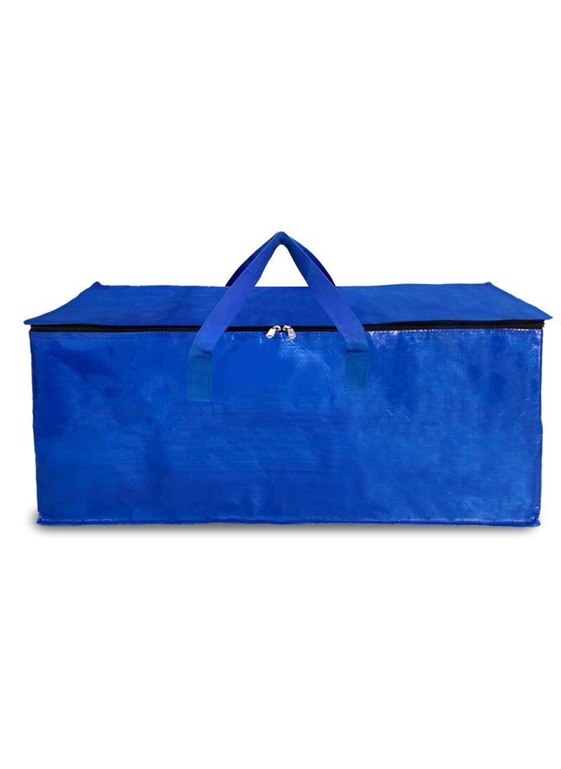 shalimar Shalimar Large Capacity Travel Bag Storage Bag Movein Bag Duffel Bag - Strong Durable Foldable and Water Resistant - Pack of 1 - Blue - 62 L x 30 W x 35 H  - Image 1