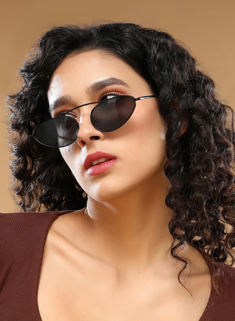 صوص هاوت نظارة شمسية بإطار على شكل عين القط كامل الحواف مع حماية من الأشعة الشمسية للنساء