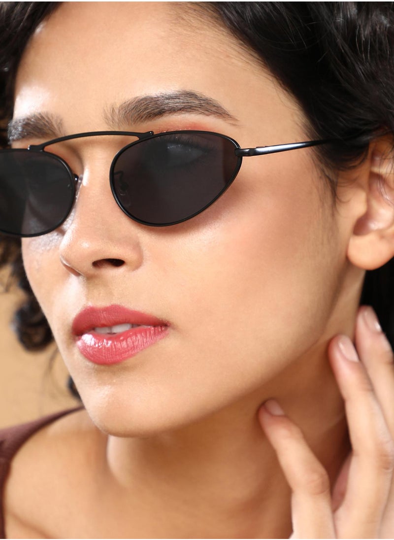 Haute Sauce Polarized Full Rim Cat Eye Sunglasses For Women  - Image 3