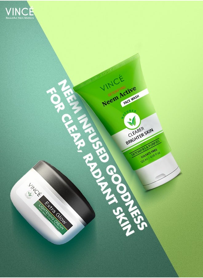 VINCE - Neem Cream & Neem Face Wash - Clears Acne, Pimples & Spots, Brightens Dull Skin, and Leaves Skin Soft, Nourished, and Naturally Radiant – Paraben-Free - Image 1