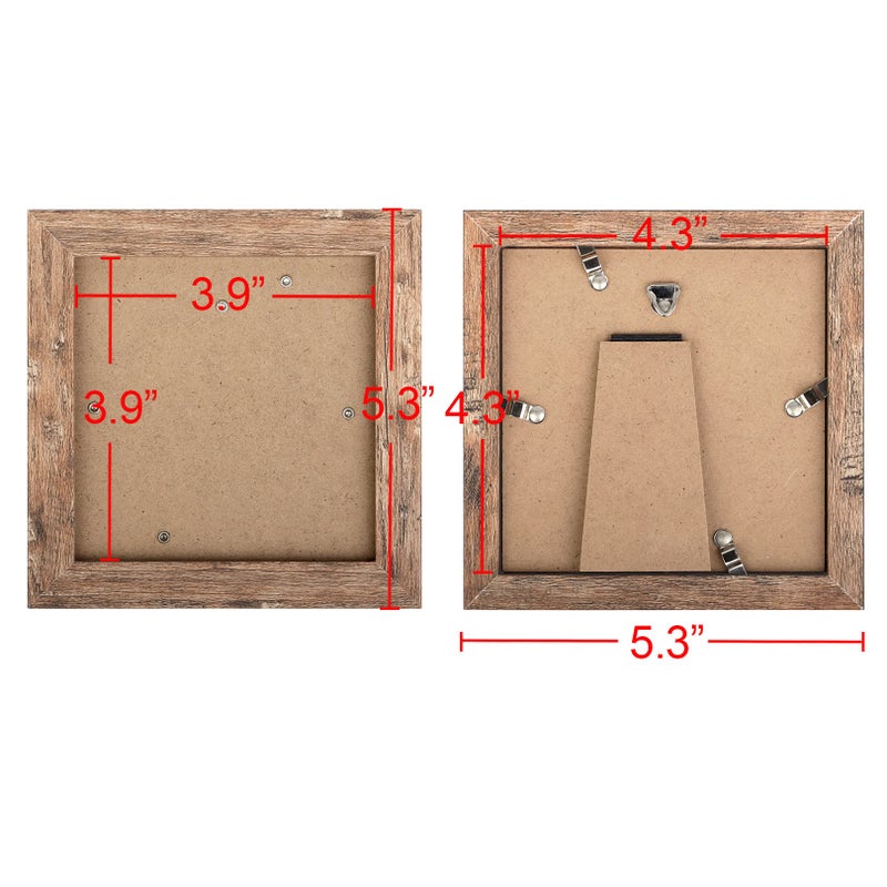 TOFOREVO Picture Frames 8x12 Set of 2 Rustic Wood Grain Photo Frame for Gallery Wall Mounting or Tabletop Display - Image 2
