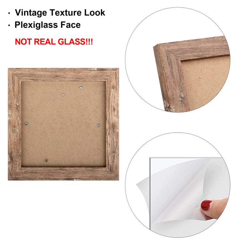 TOFOREVO Picture Frames 8x12 Set of 2 Rustic Wood Grain Photo Frame for Gallery Wall Mounting or Tabletop Display - Image 5