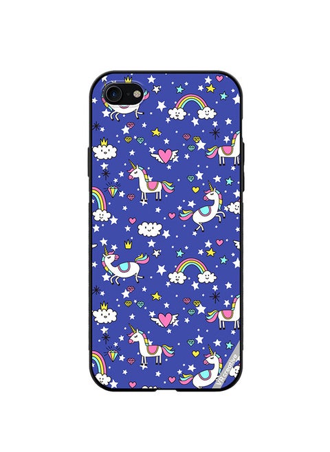 Protective Case Cover For Apple iPhone 7/8/SE 2020 Unicorns Design Multicolour