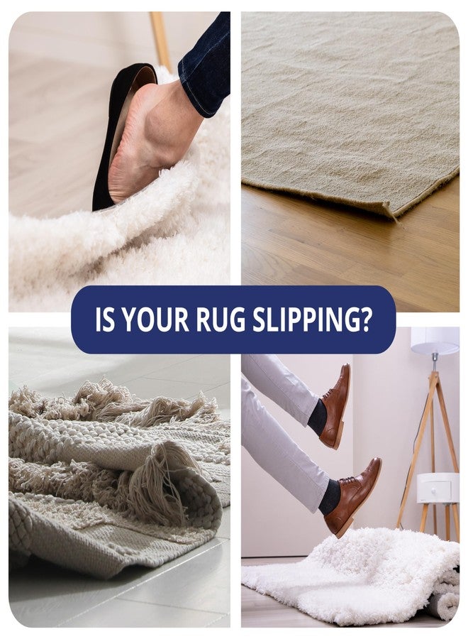 Abani Gripper for Rugs - Non Slip Rug Tape for Hardwood Floors & Tiles - Keep Corners Flat - Reusable and Washable Carpet Tape - Double Sided Tape to Keep Your Rugs in Place - Image 3