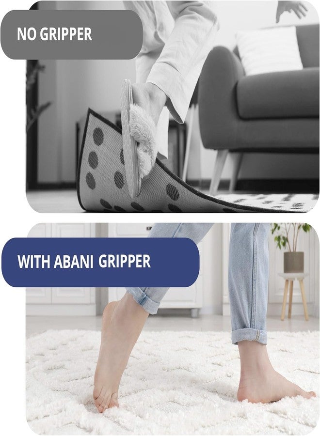 Abani Gripper for Rugs - Non Slip Rug Tape for Hardwood Floors & Tiles - Keep Corners Flat - Reusable and Washable Carpet Tape - Double Sided Tape to Keep Your Rugs in Place - Image 4