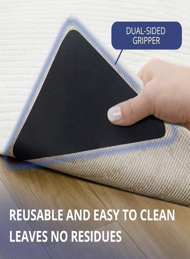 Abani Gripper for Rugs - Non Slip Rug Tape for Hardwood Floors & Tiles - Keep Corners Flat - Reusable and Washable Carpet Tape - Double Sided Tape to Keep Your Rugs in Place - Image 2